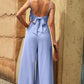 Spaghetti Strap Tied Seam Detail Jumpsuit