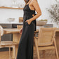 Spaghetti Strap Tied Seam Detail Jumpsuit