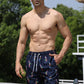 Full Size Printed Drawstring Swim Trunks
