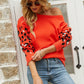 Printed Dropped Shoulder Round Neck Sweater