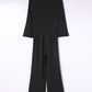 Twisted Plunge Three-Quarter Sleeve Jumpsuit