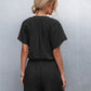 Buttoned Gather Detail Romper