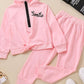 Kids SMILE Half Zip Sweatshirt and Joggers Set