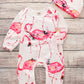 Baby Animal Print Round Neck Jumpsuit