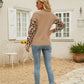 Printed Dropped Shoulder Round Neck Sweater