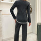 Heart Graphic Lace Trim Top and Pants Lounge Set