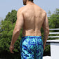Full Size Printed Drawstring Swim Trunks