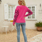 Printed Dropped Shoulder Round Neck Sweater