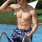 Full Size Printed Drawstring Swim Trunks