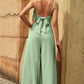Spaghetti Strap Tied Seam Detail Jumpsuit